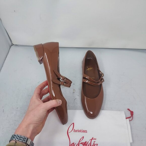Christian Louboutin Brown Sweet Jane Ballerina Flat Shoe